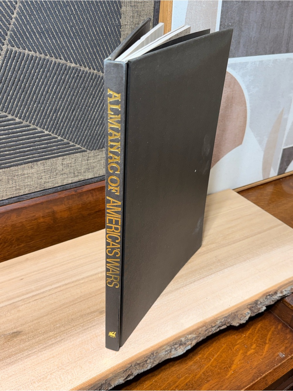 Almanac of America's Wars Hardcover Decorative Book - Black